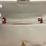 Chanel Beige Perforated Leather CC Flap Bag 2001