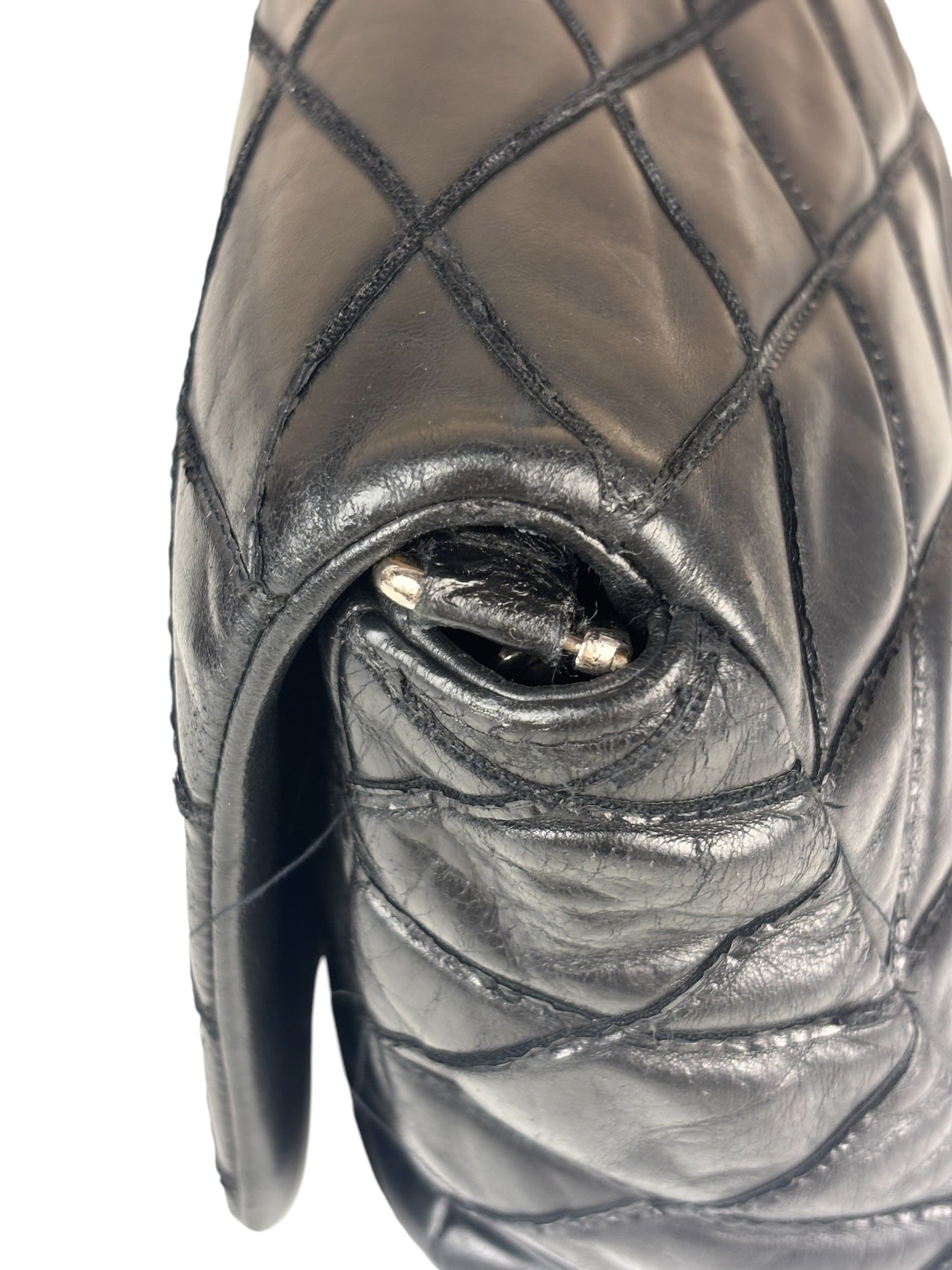Louis Vuitton Black Quilted Lambskin Chain Flap Bag