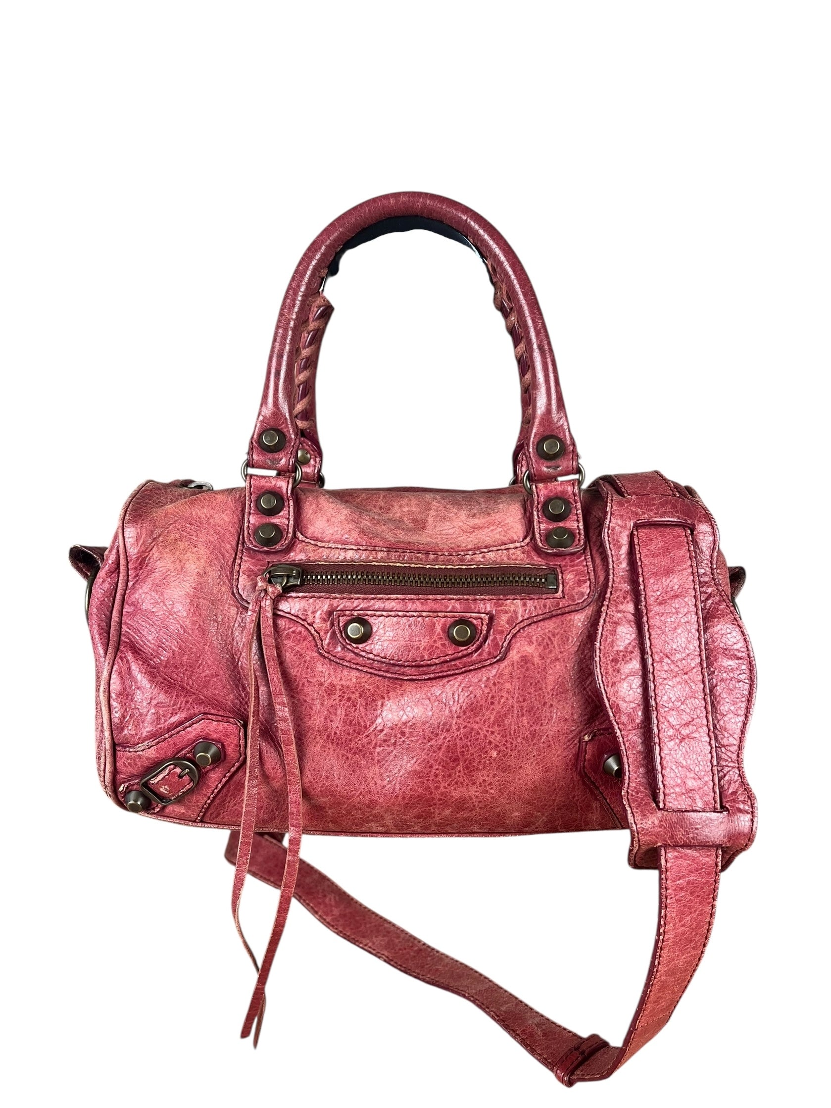 Balenciaga Mini Classic Leather City Bag Red