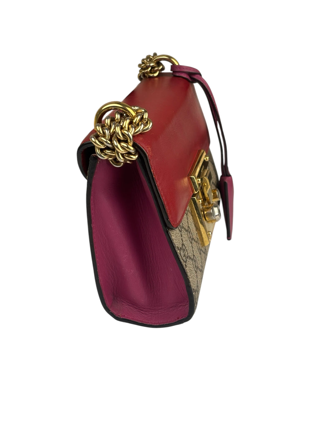 Gucci Colorblock Leather Padlock Small Shoulder Bag