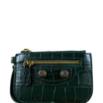 Balenciaga Green Zip Pouch
