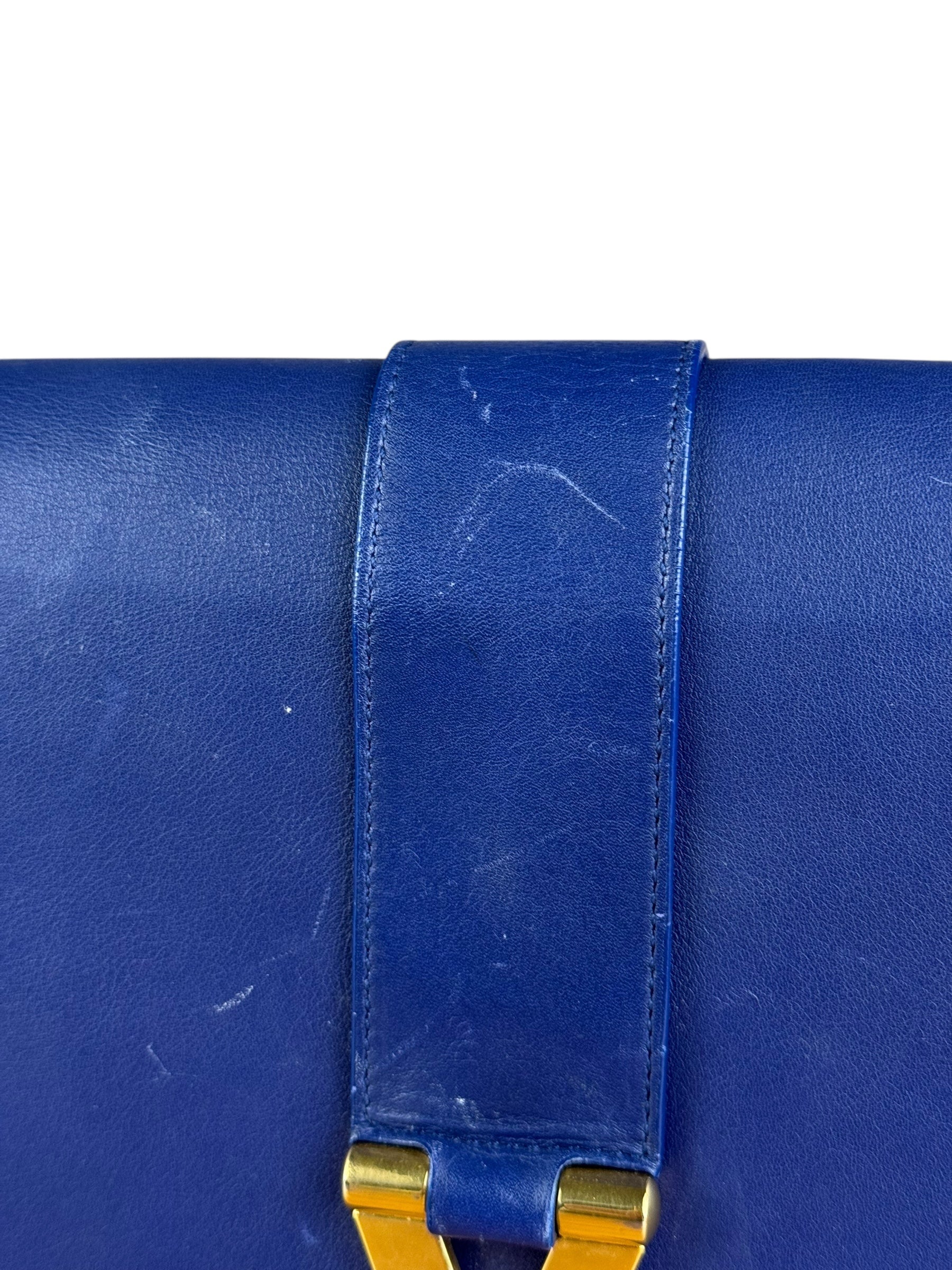 Saint Laurent Chyc Royal Blue Leather Crossbody