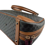 Gucci Vintage Micro GG Black/Brown Supreme Satchel Hand Bag