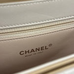 Chanel Cream Quilted Leather Flap Bag 2018