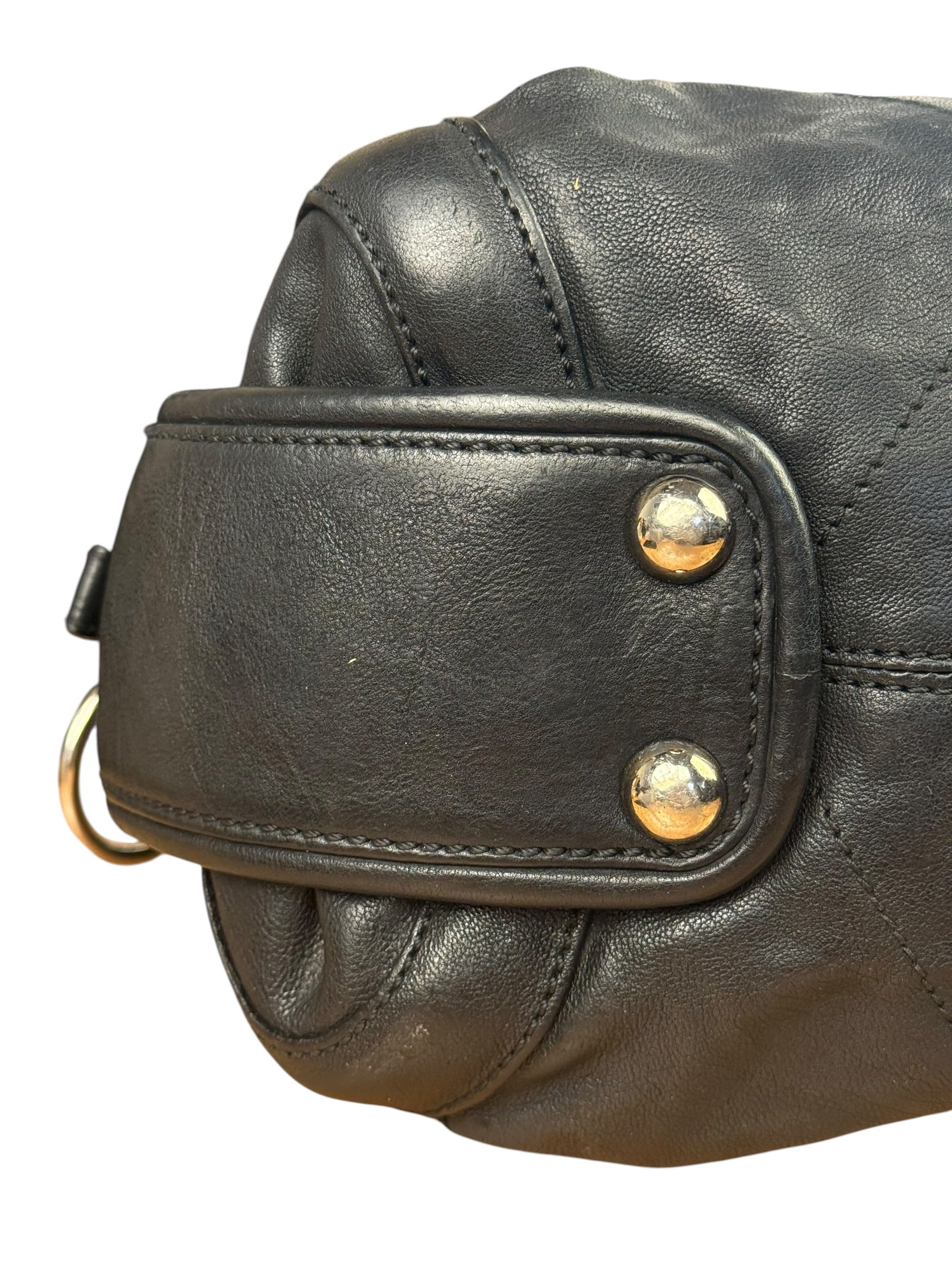Chanel Black Quilted Leather Wild Stitch Handbag 2005
