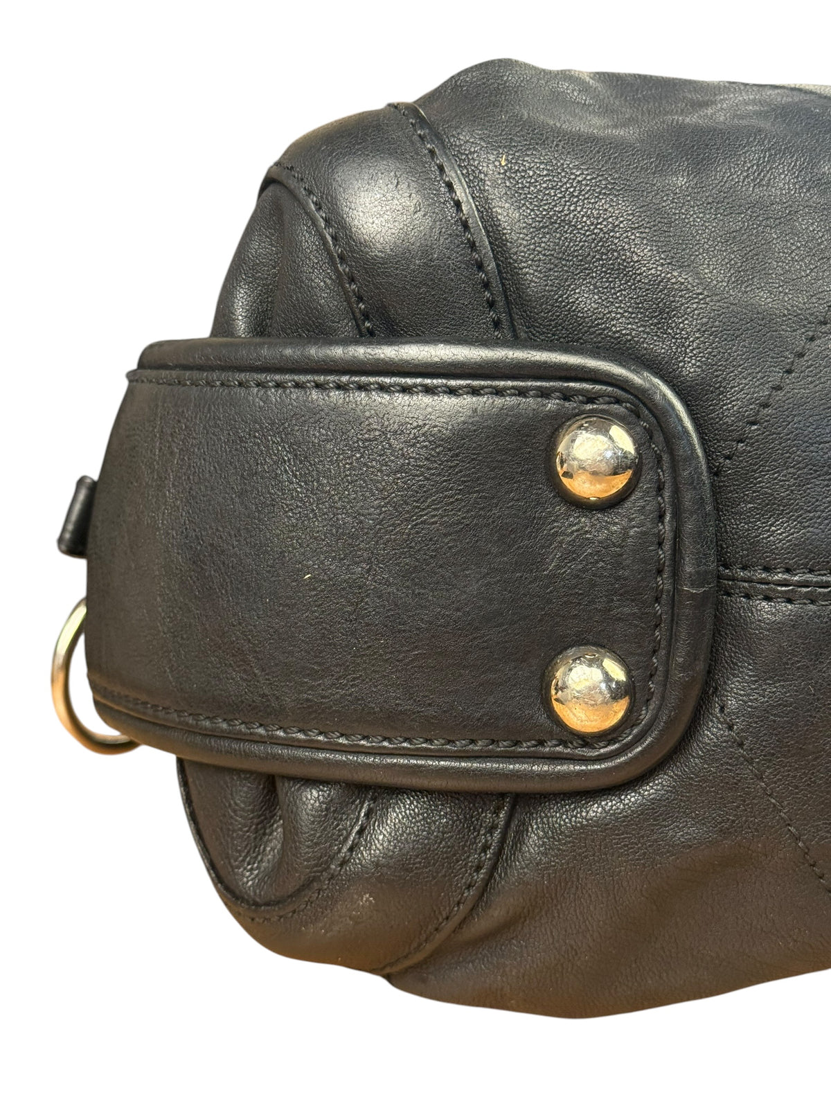 Chanel Black Quilted Leather Wild Stitch Handbag 2005