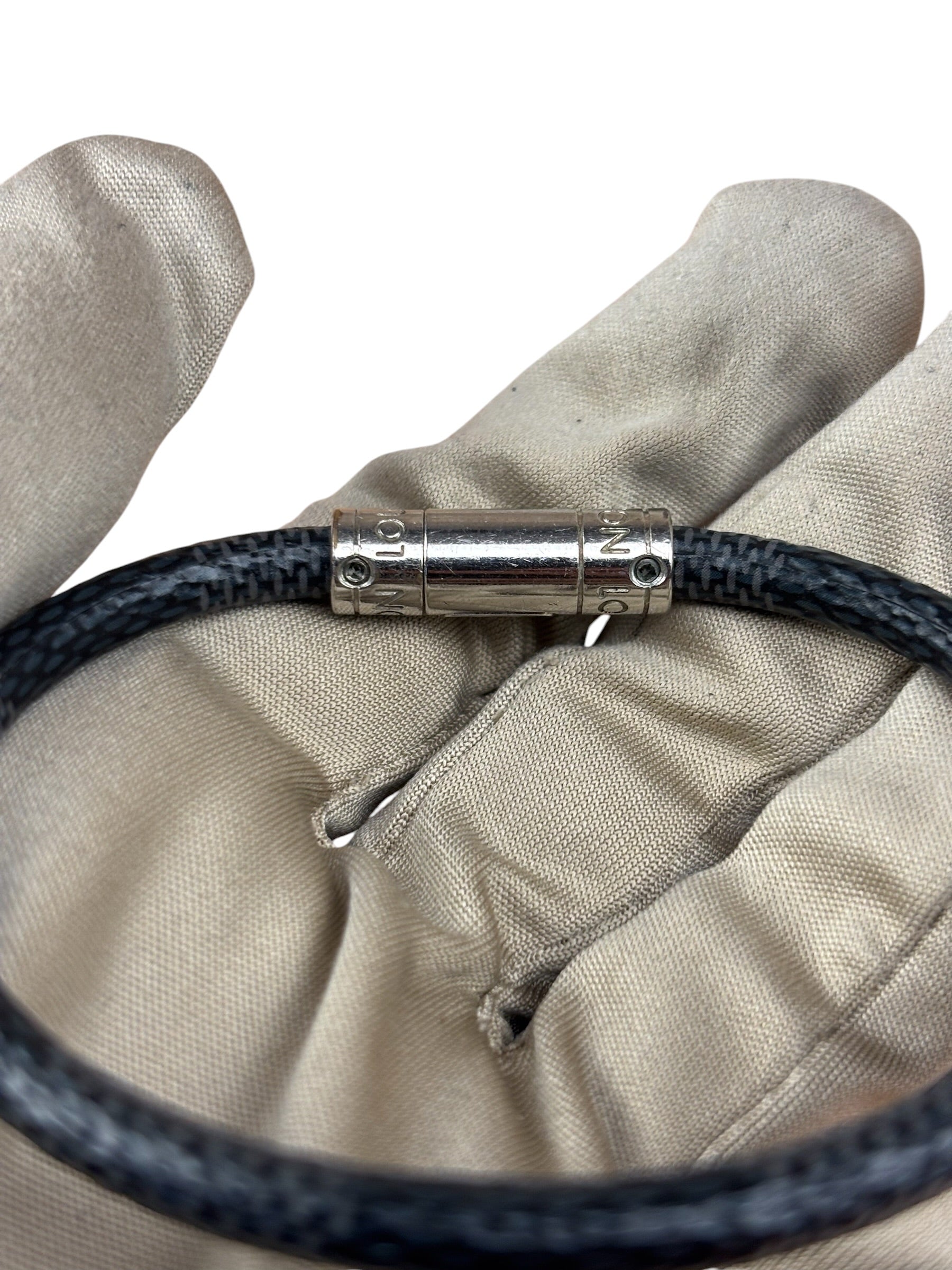 Louis Vuitton Canvas Damier Graphite Keep It Bracelet