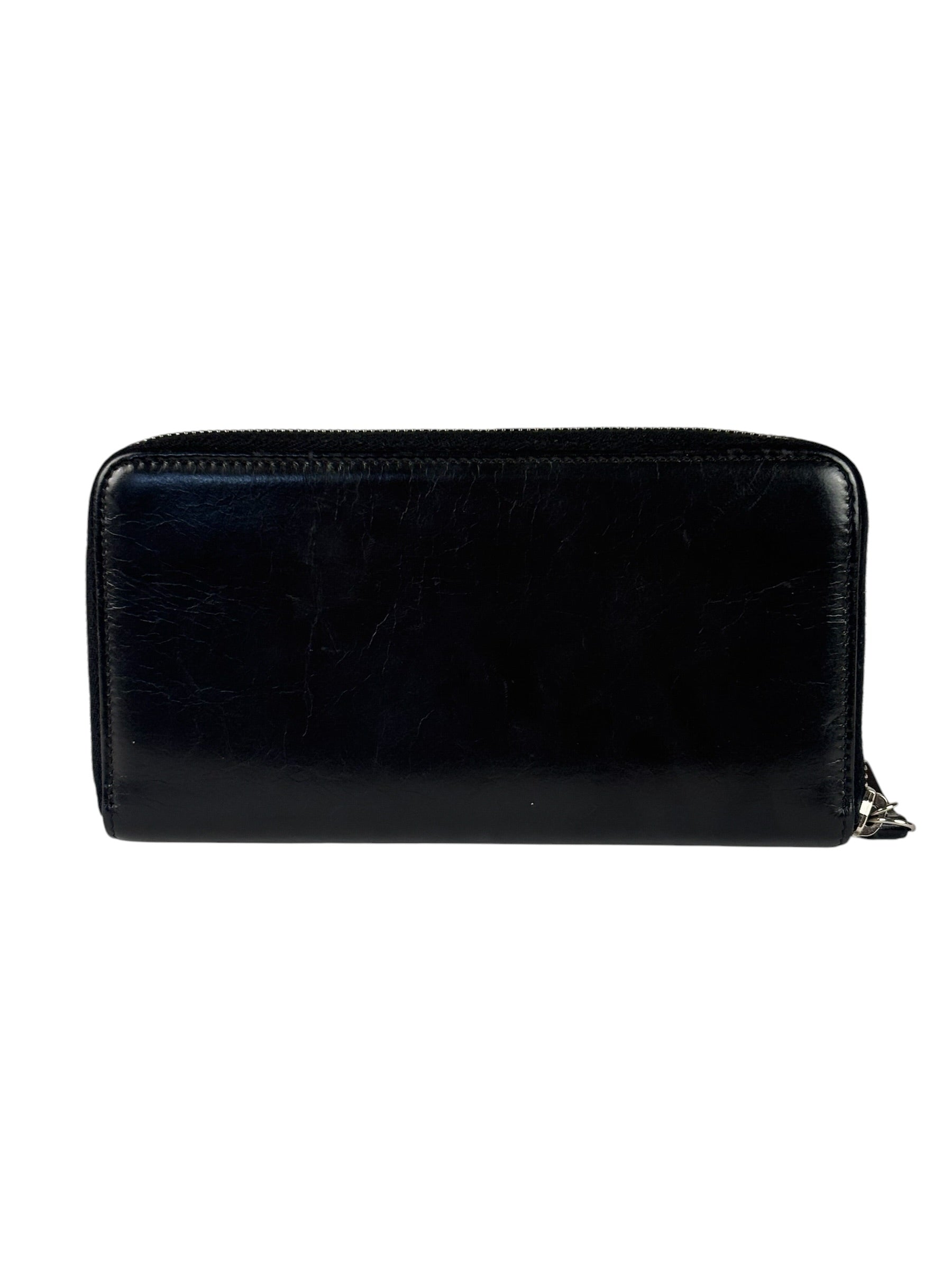 Chanel Black Leather Votez Coco Zip-Around Wallet 2014