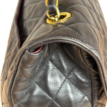Chanel Vintage Brown Leather Jumbo Flap Bag