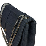 Chanel Black Wool Quilted 2.55 Chain Flap Bag '97-'99