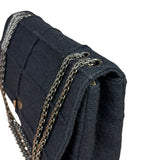Chanel Black Wool Quilted 2.55 Chain Flap Bag '97-'99