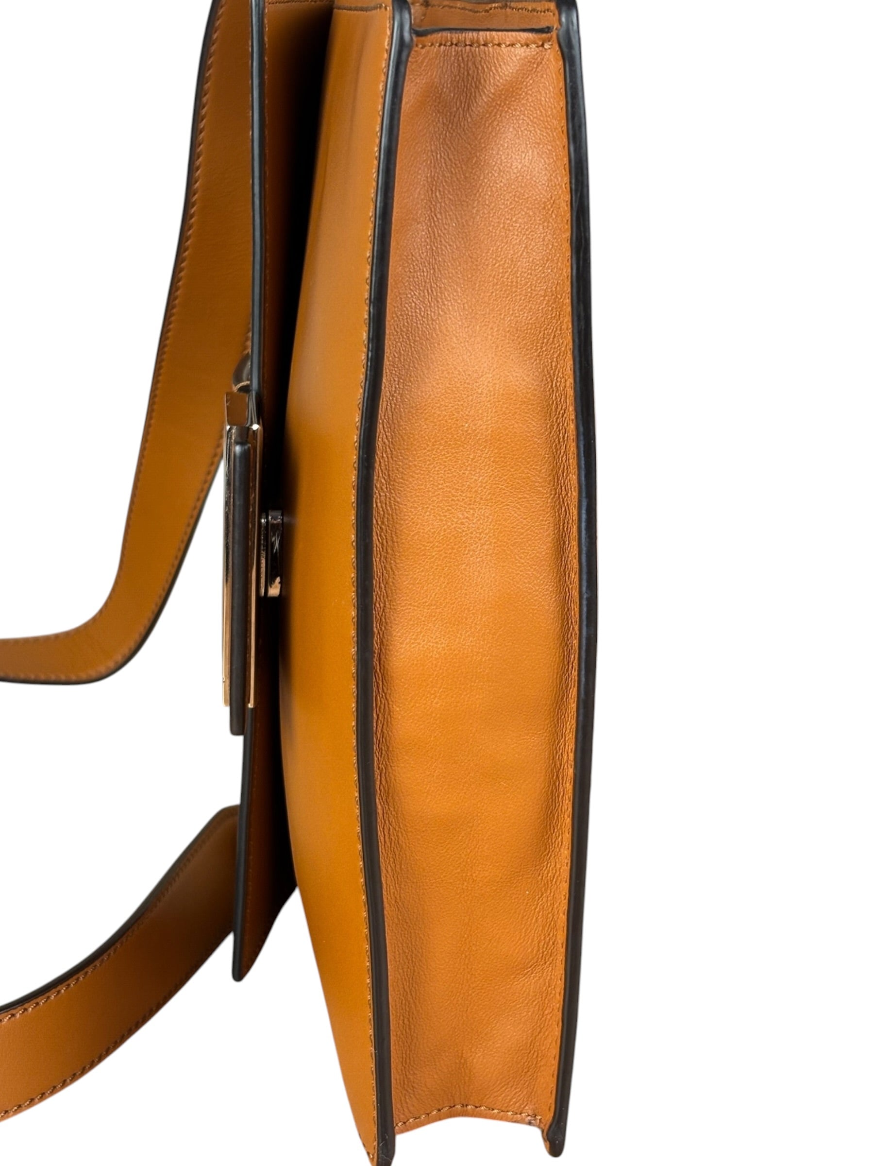 Fendi Brown/Cream Leather Jacquard FF Zucca Baguette