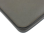 Prada Grey Saffiano Leather Pouch