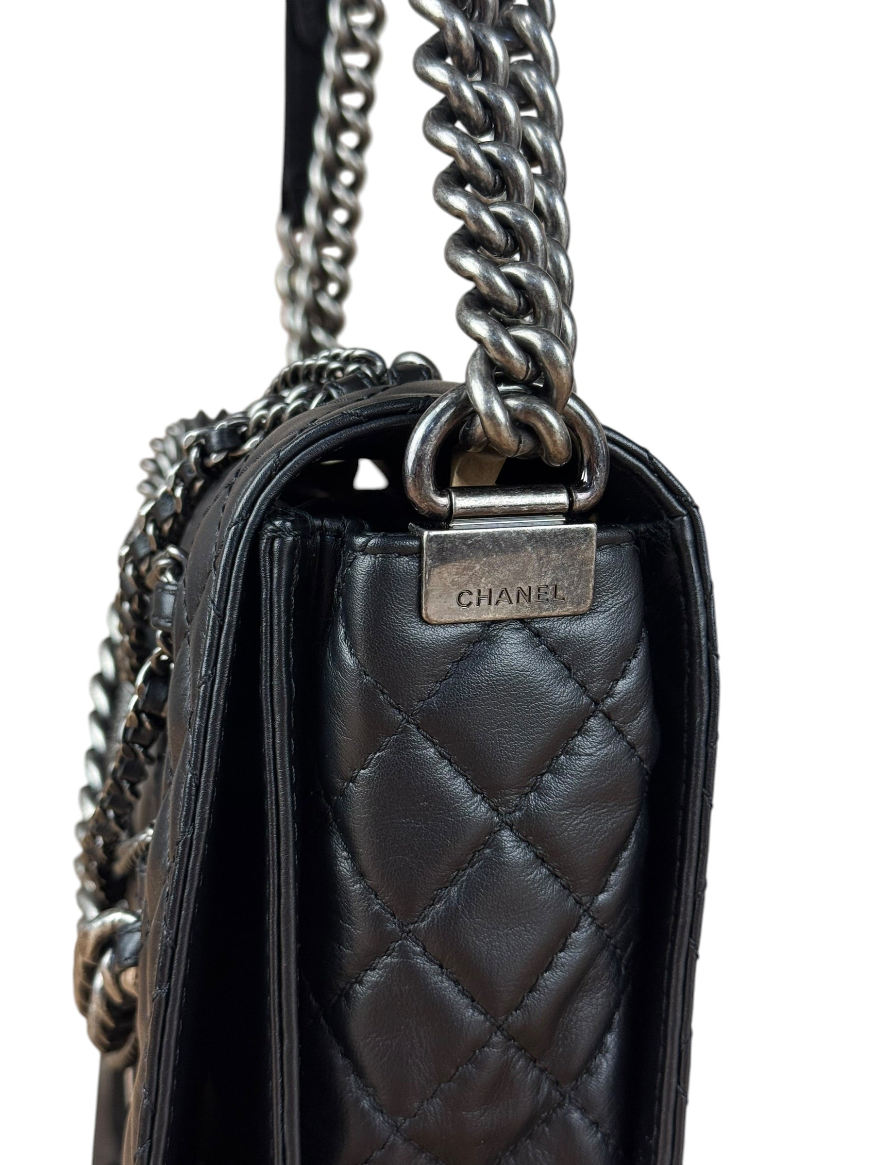 Chanel Black Enchained Boy Bag 2013