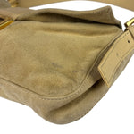 Fendi Beige Suede/Leather Trim Baguette