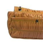 Prada Vintage Brown Nappa Leather Gaufre Shoulder Bag