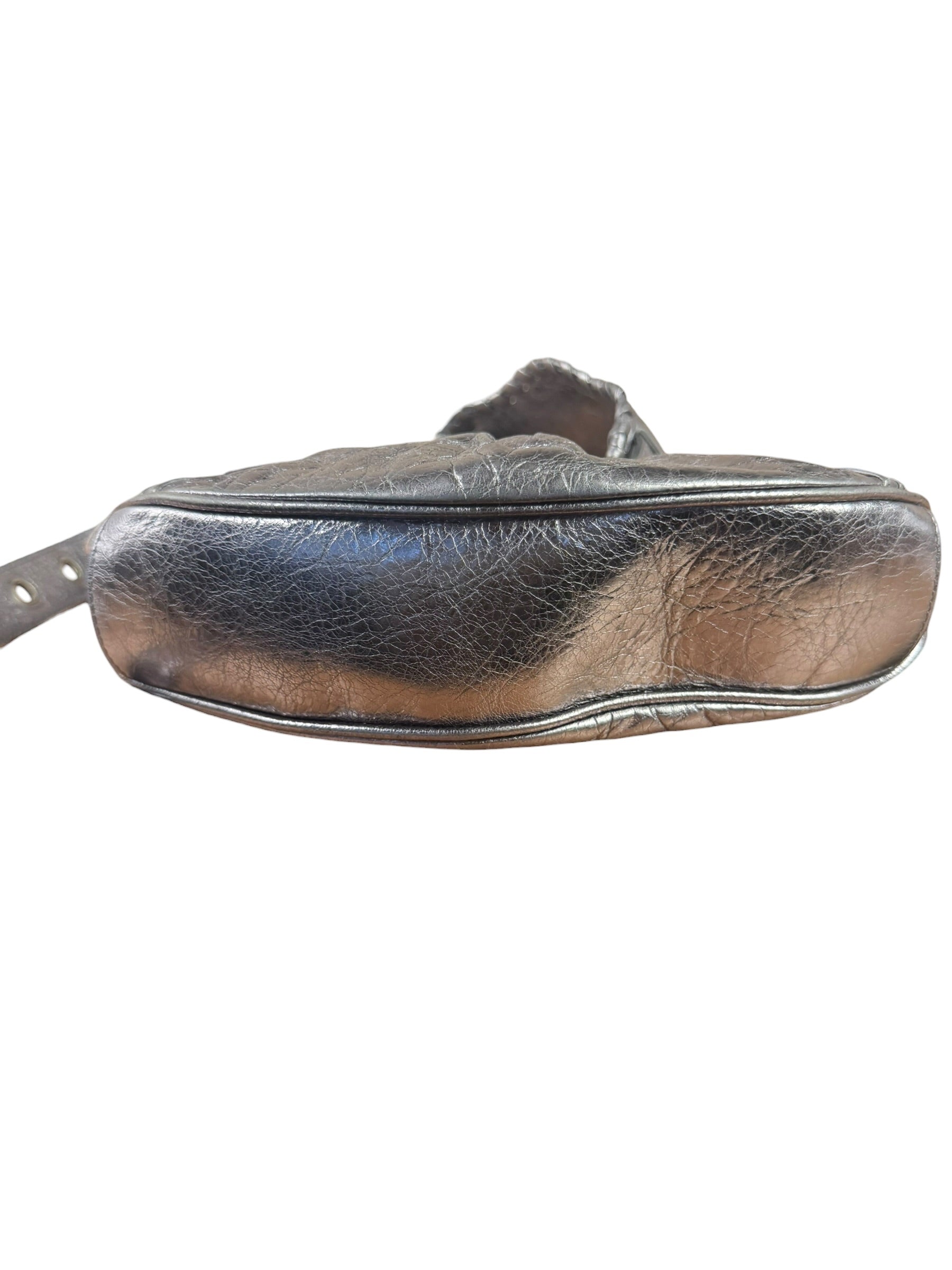 Balenciaga Silver Leather Le Cagole Shoulder Bag