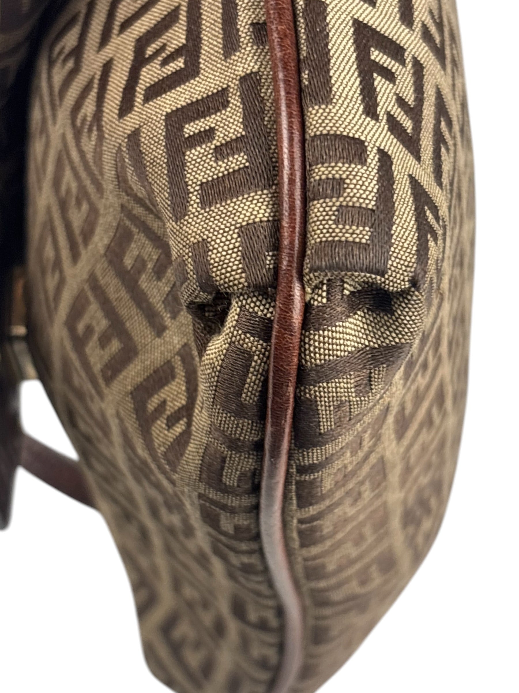 Fendi Canvas Monogram Zucchino Shoulder bag