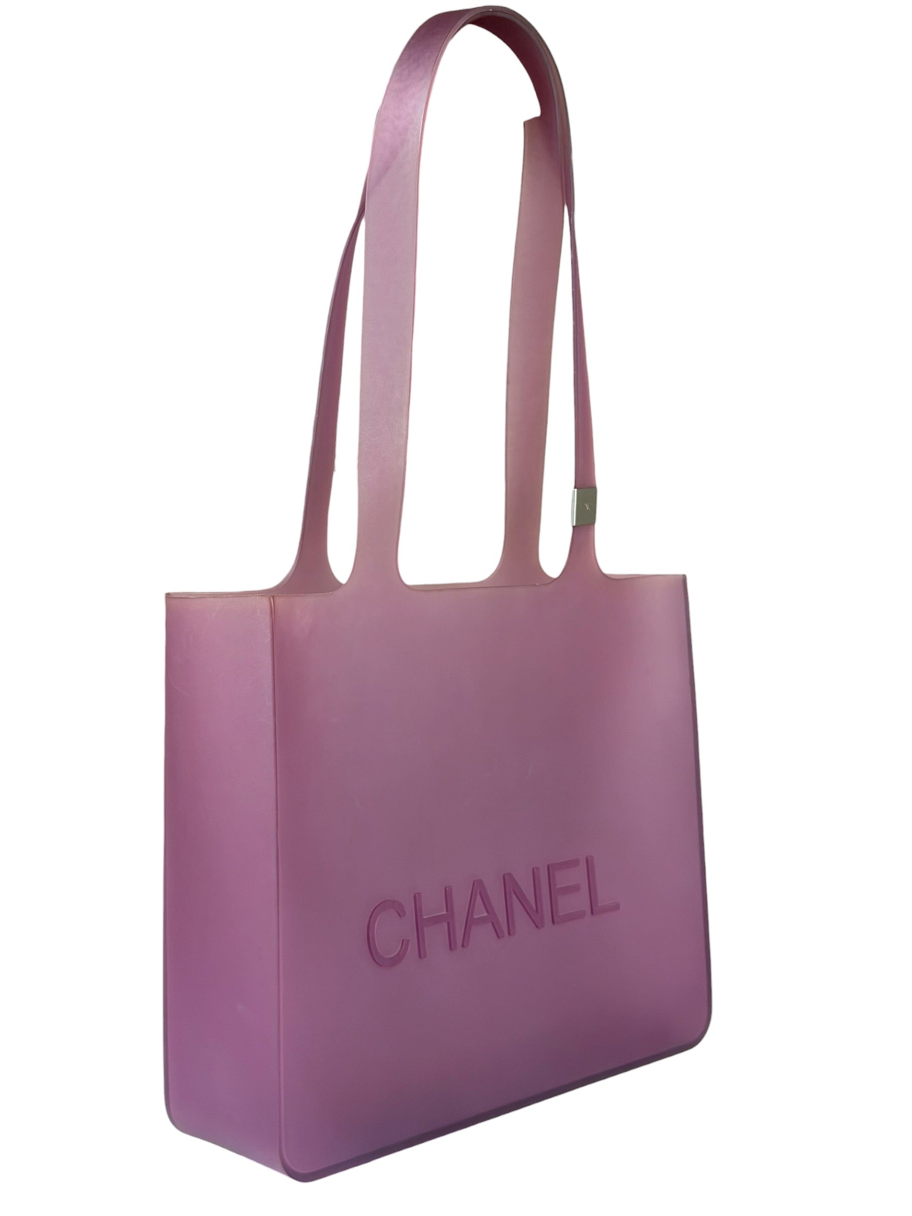 Chanel Purple Jelly Rubber Small Tote Bag Early 2000's