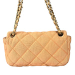 Chanel CC Flap Bag Peach Jersey Quilt