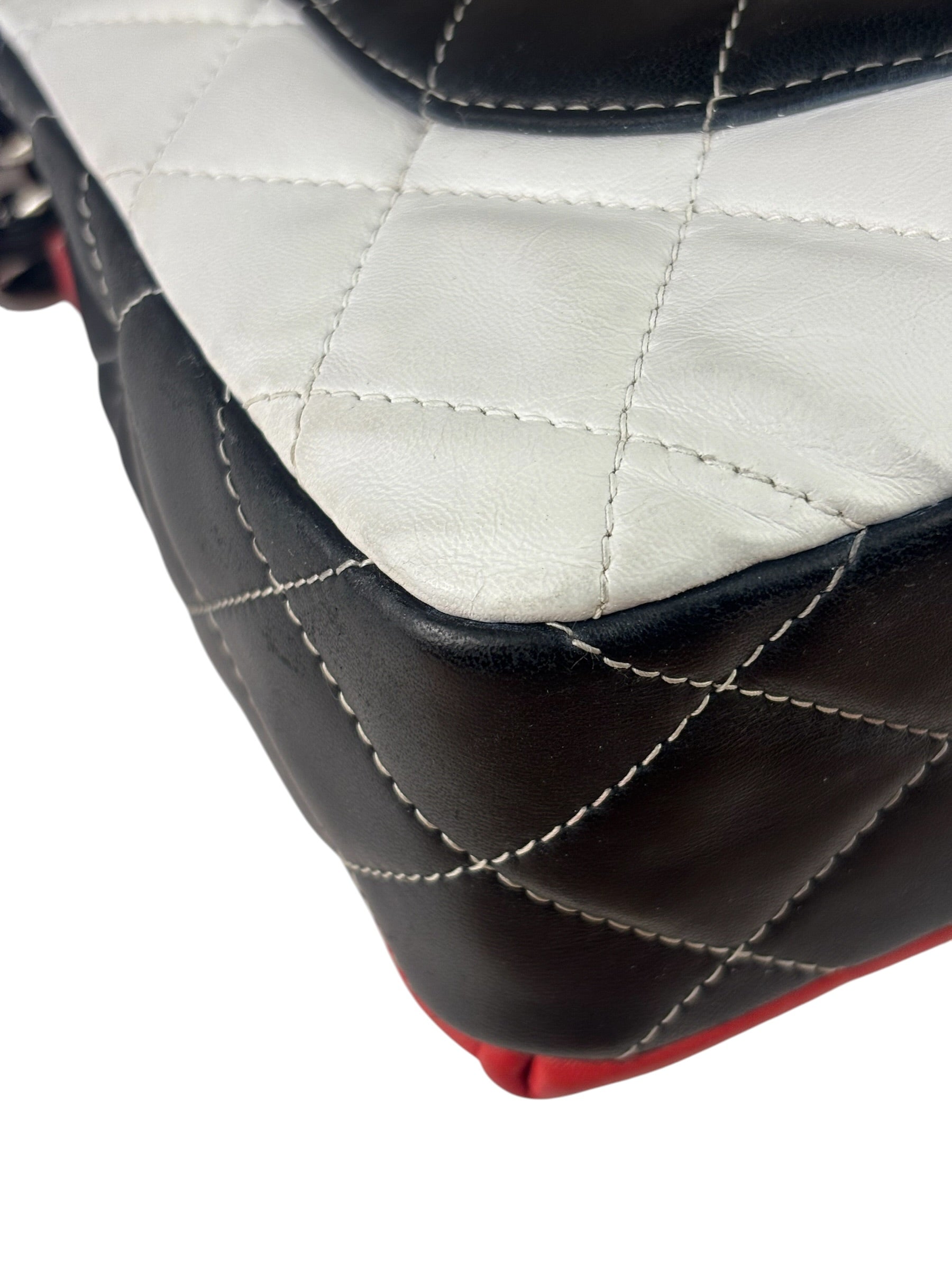 Chanel Colorblock Quilted Lambskin Medium Double Flap Bag 2013