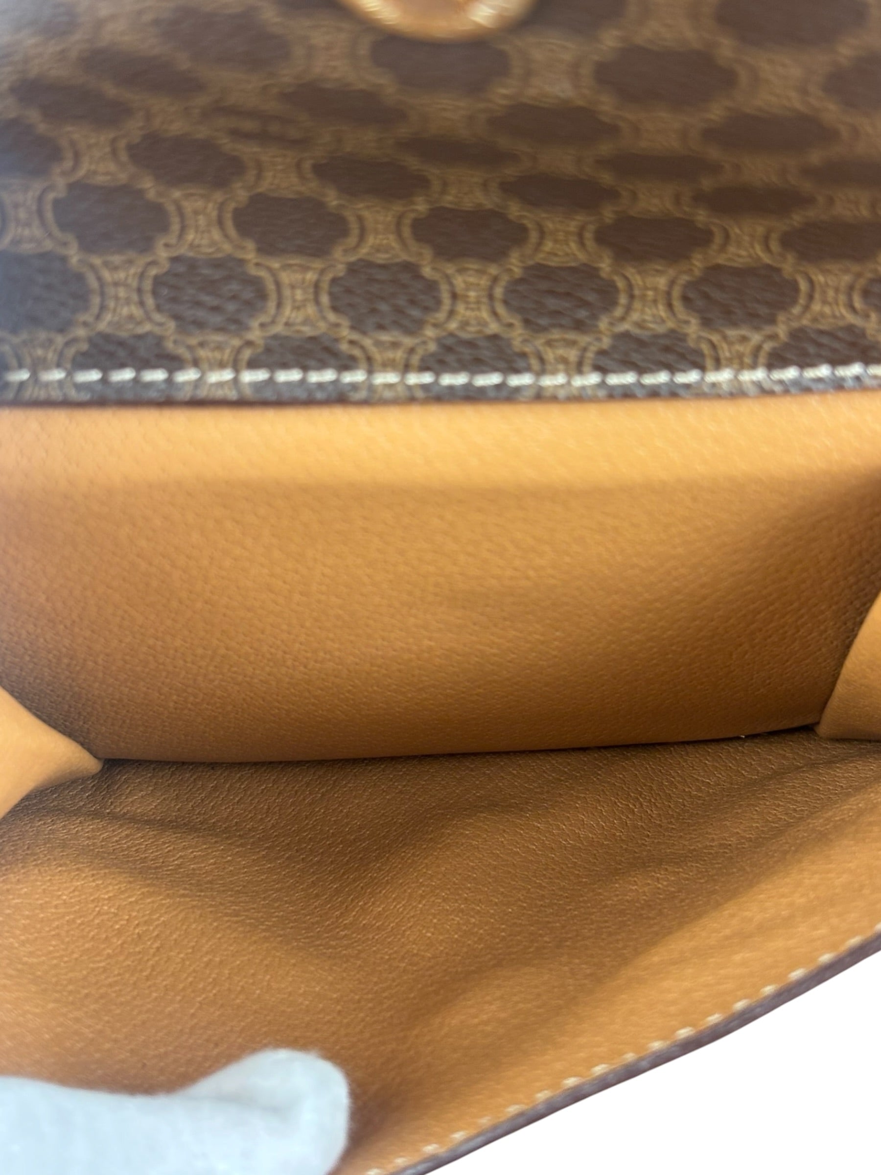 Celine Vintage Macadam Print Bowler Top Handle Bag
