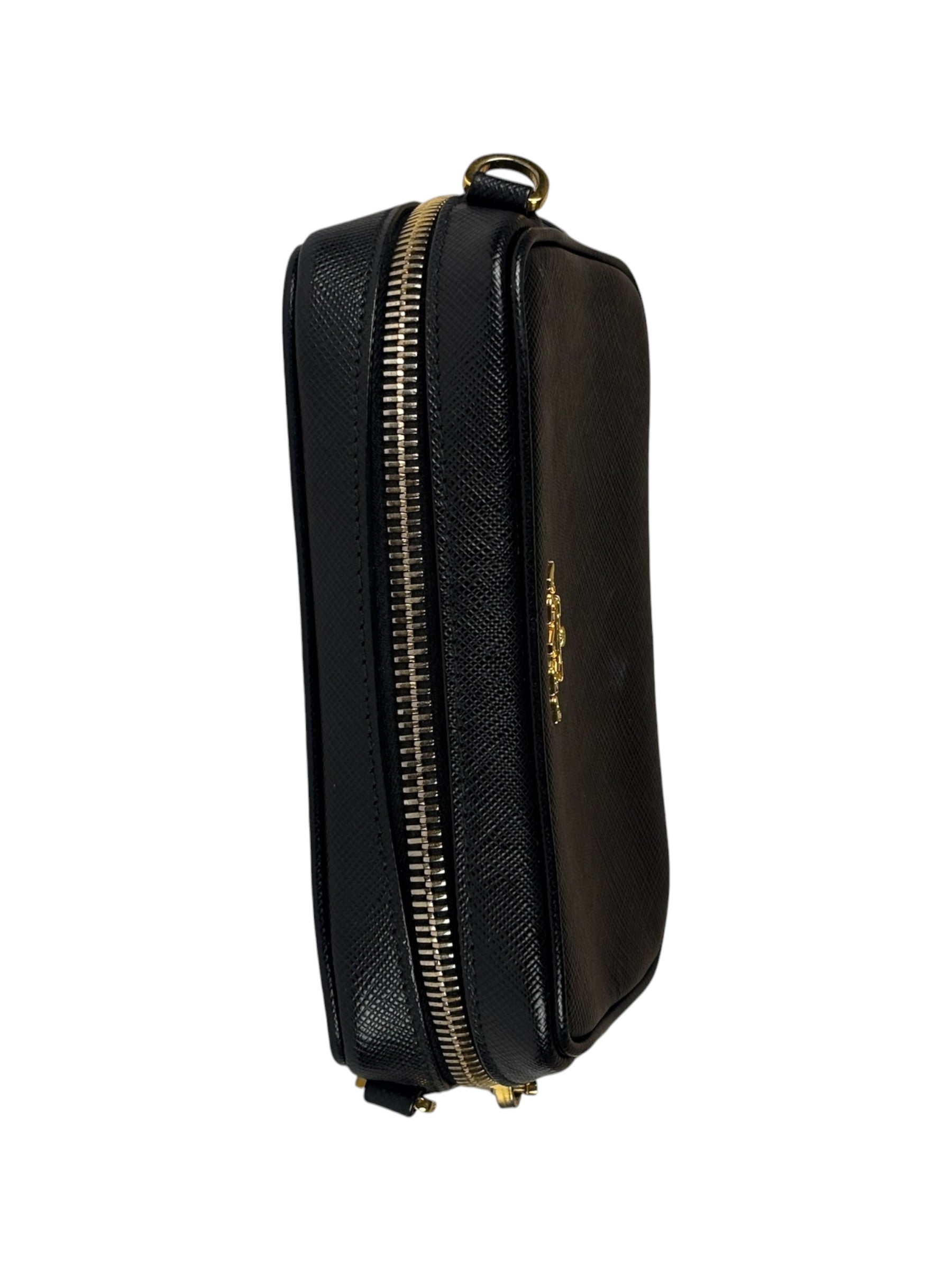 Prada Black Saffiano Leather Mini Camera Bag