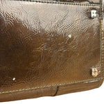 Loewe Vintage Brown Patent Leather Amazona Handbag