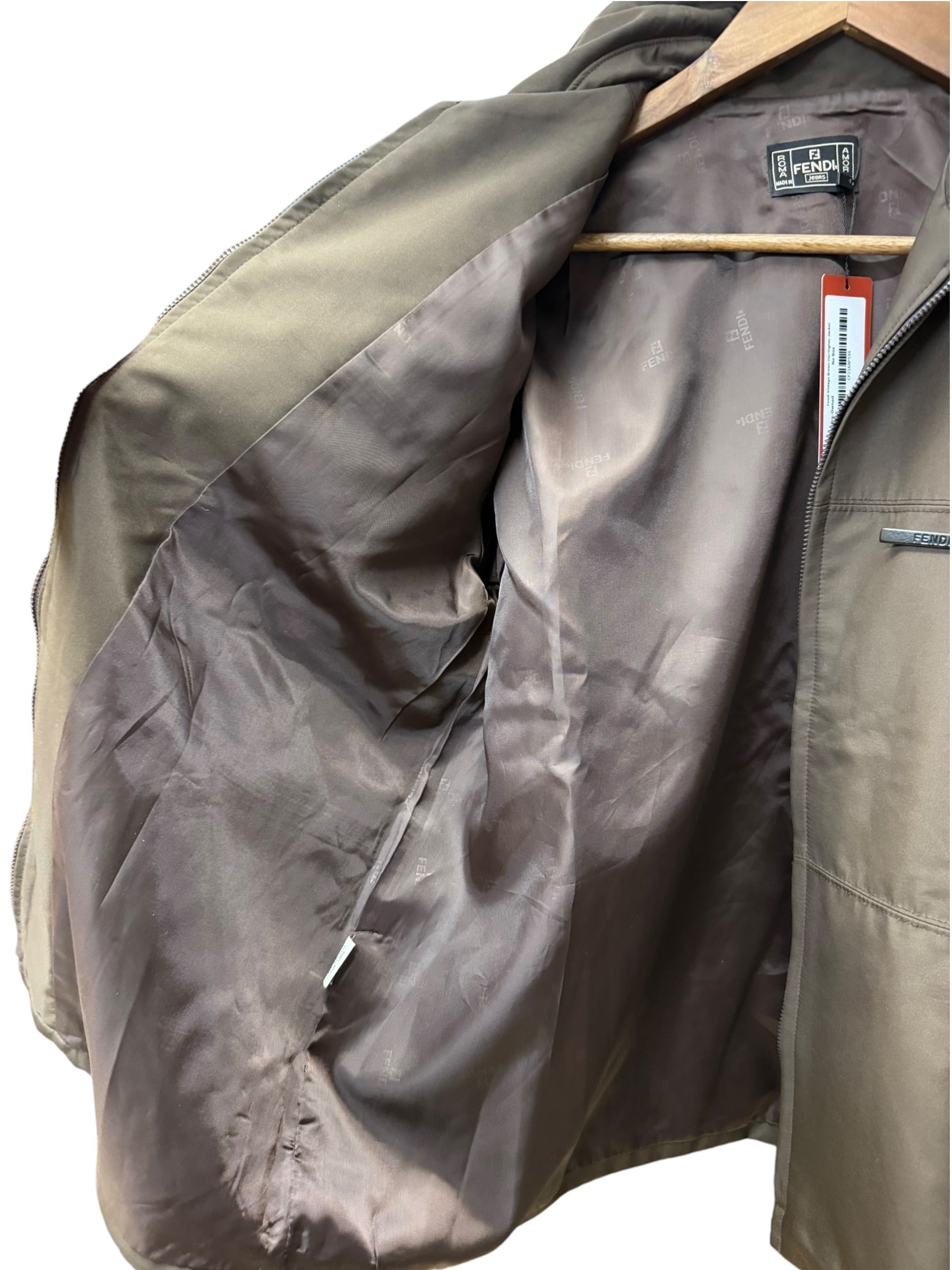 Fendi Vintage Brown Harrington Jacket