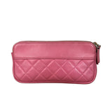 Chanel Pink Quilted Leather Zip Wallet on Chain Bag 2018