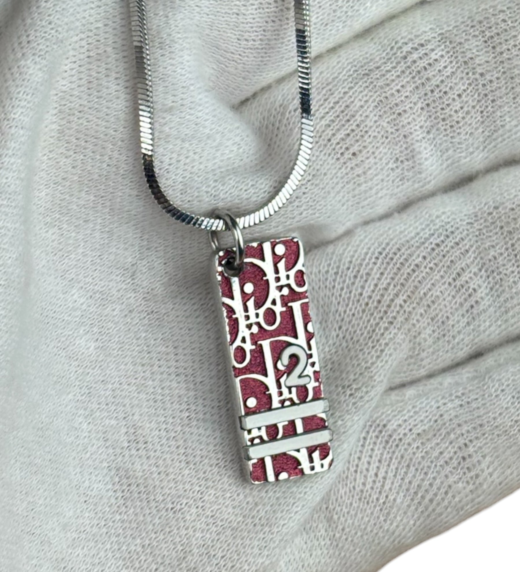 Christian Dior Oblique Trotter Pendant Necklace