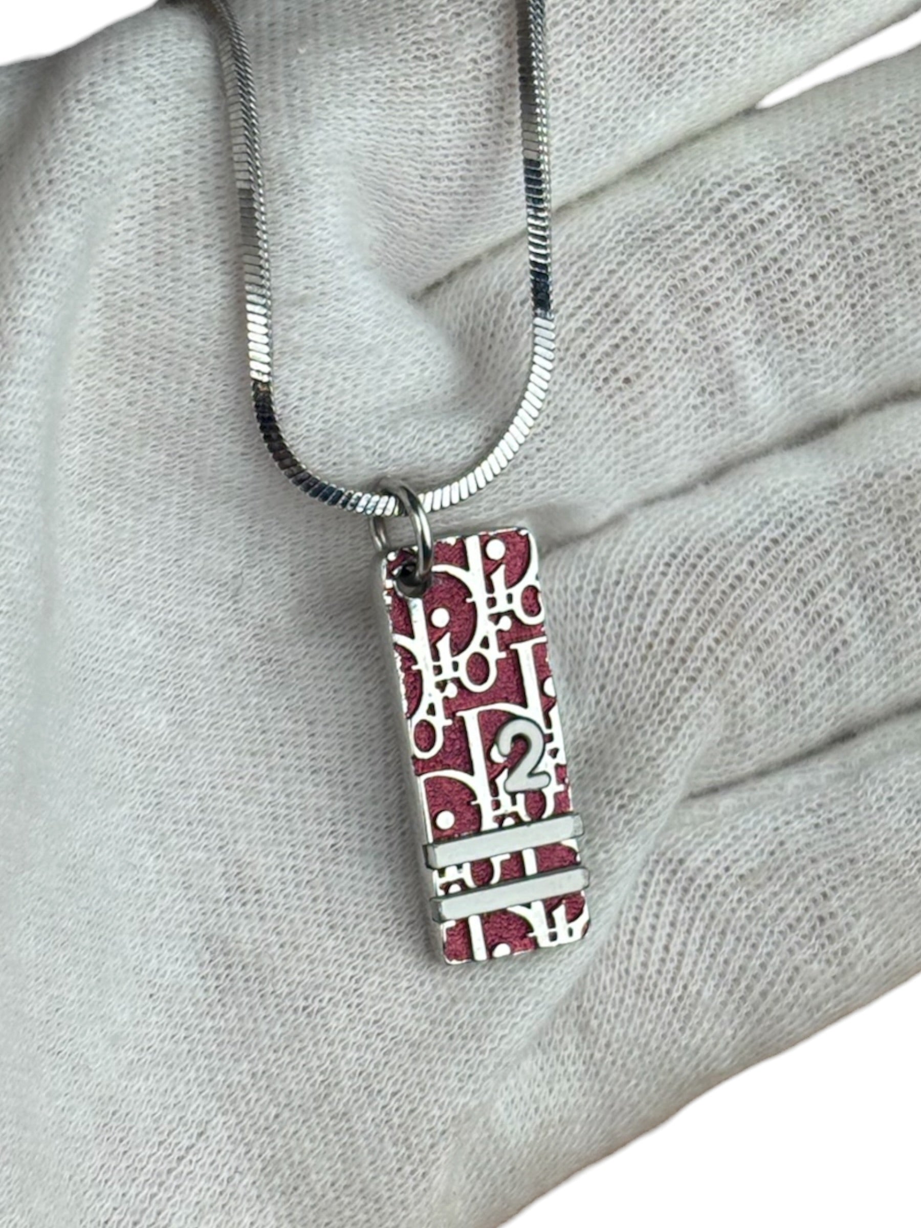 Christian Dior Oblique Trotter Pendant Necklace