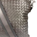 Bottega Veneta Brown Leather Woven Intrecciato Crossbody Bag