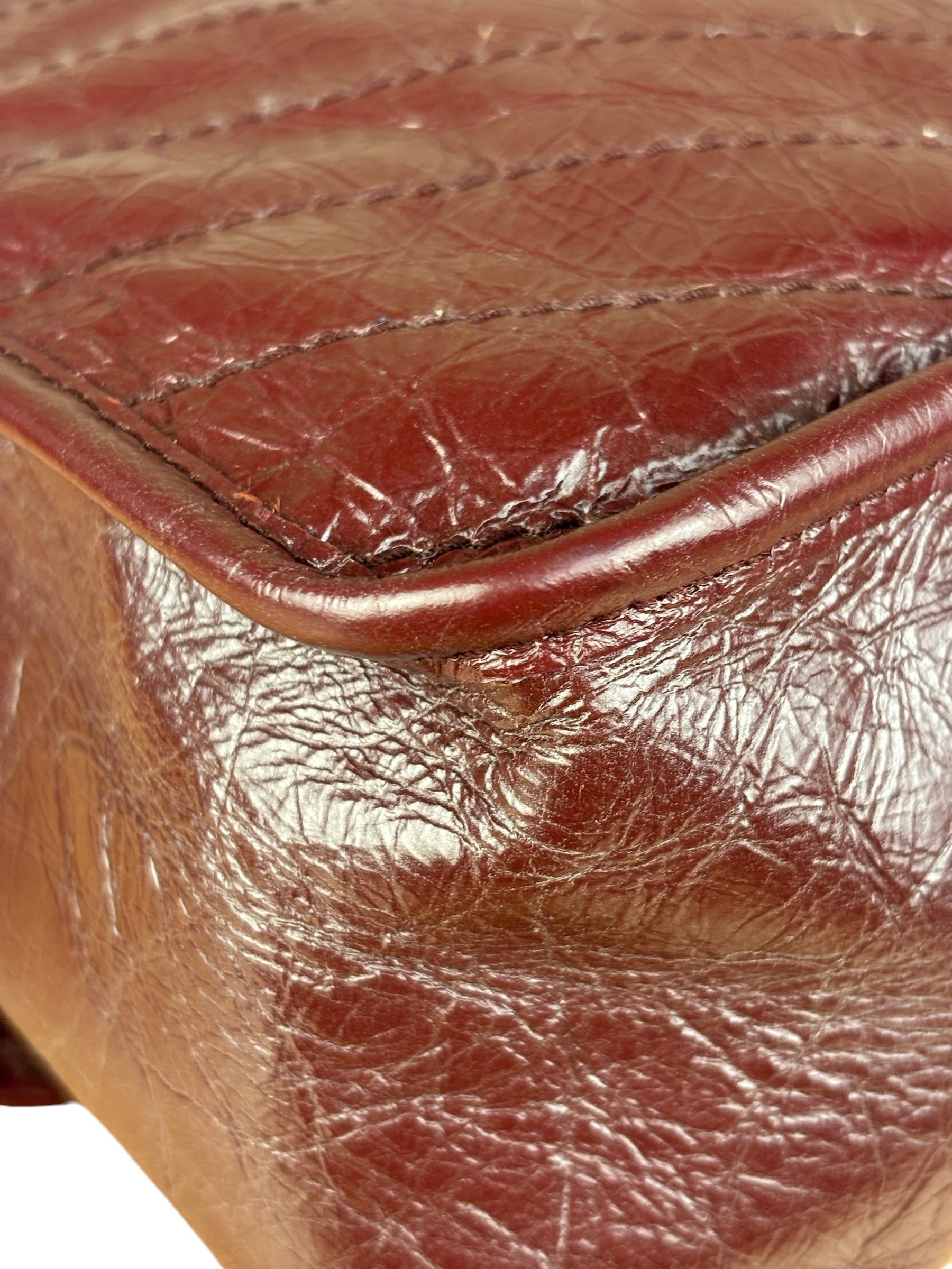YSL Maroon Leather M Niki Shoulder Bag
