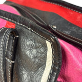 Balenciaga Multi-Color Vertical Stripe Bazar Shopper Two-Way Bag