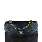 Chanel Vintage Black Quilted Diana Shoulder Bag 1986-1988