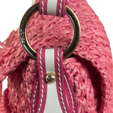 Fendi Pink Raffia Mini Chef Bag