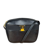 Salvatore Ferragamo Black Leather Vara Bow Crossbody Bag