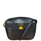 Salvatore Ferragamo Black Leather Vara Bow Crossbody Bag