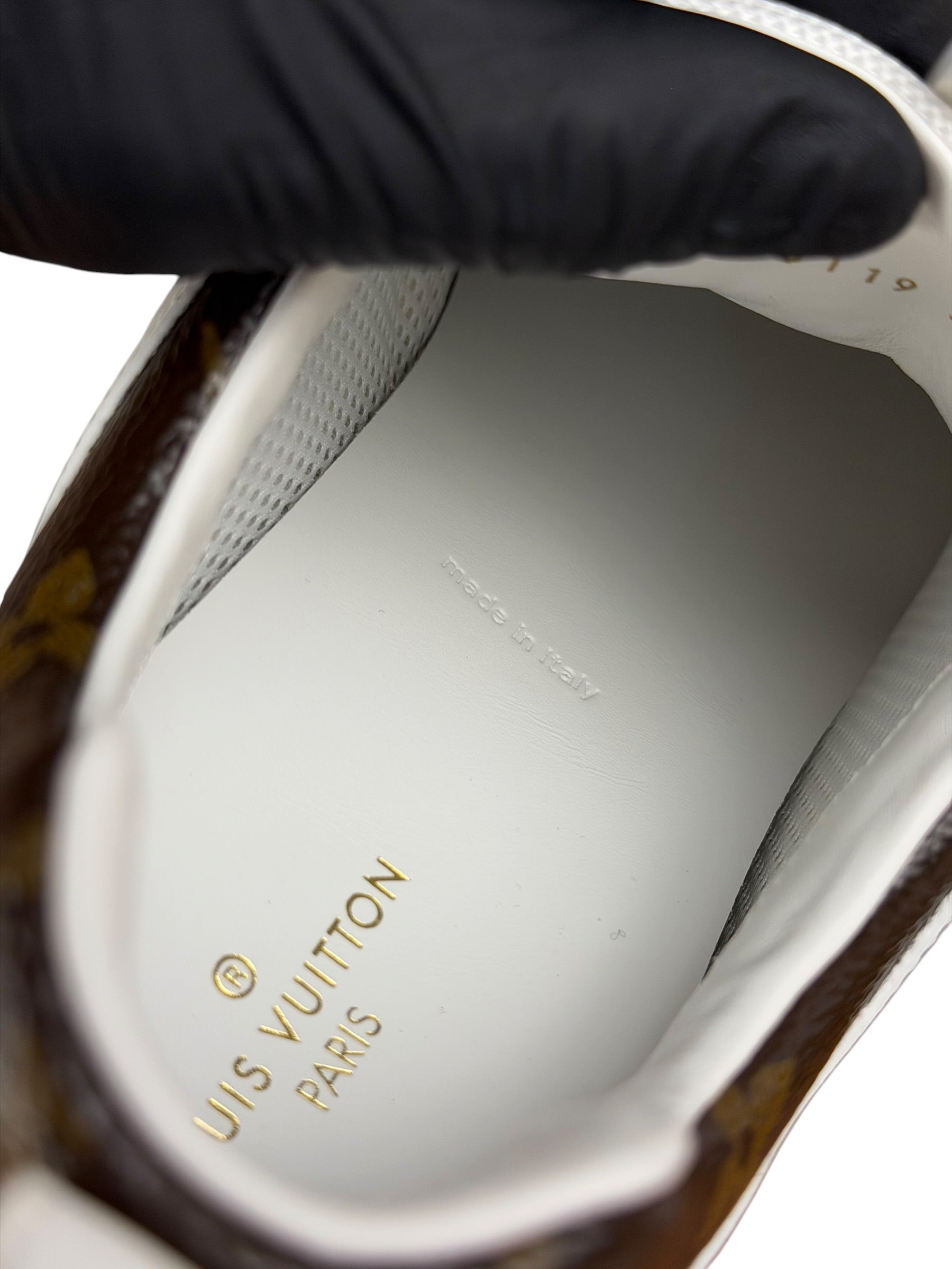 Louis Vuitton White/Brown Run Away Sneakers