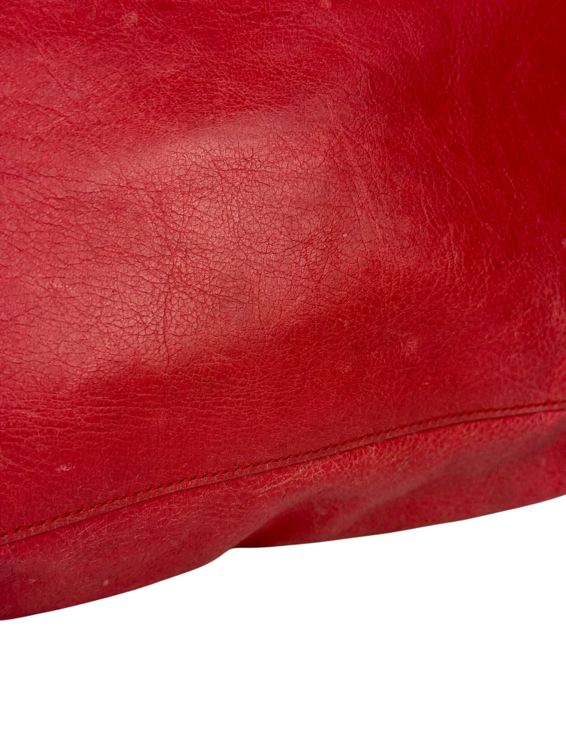 Balenciaga Red Leather Le City Tote