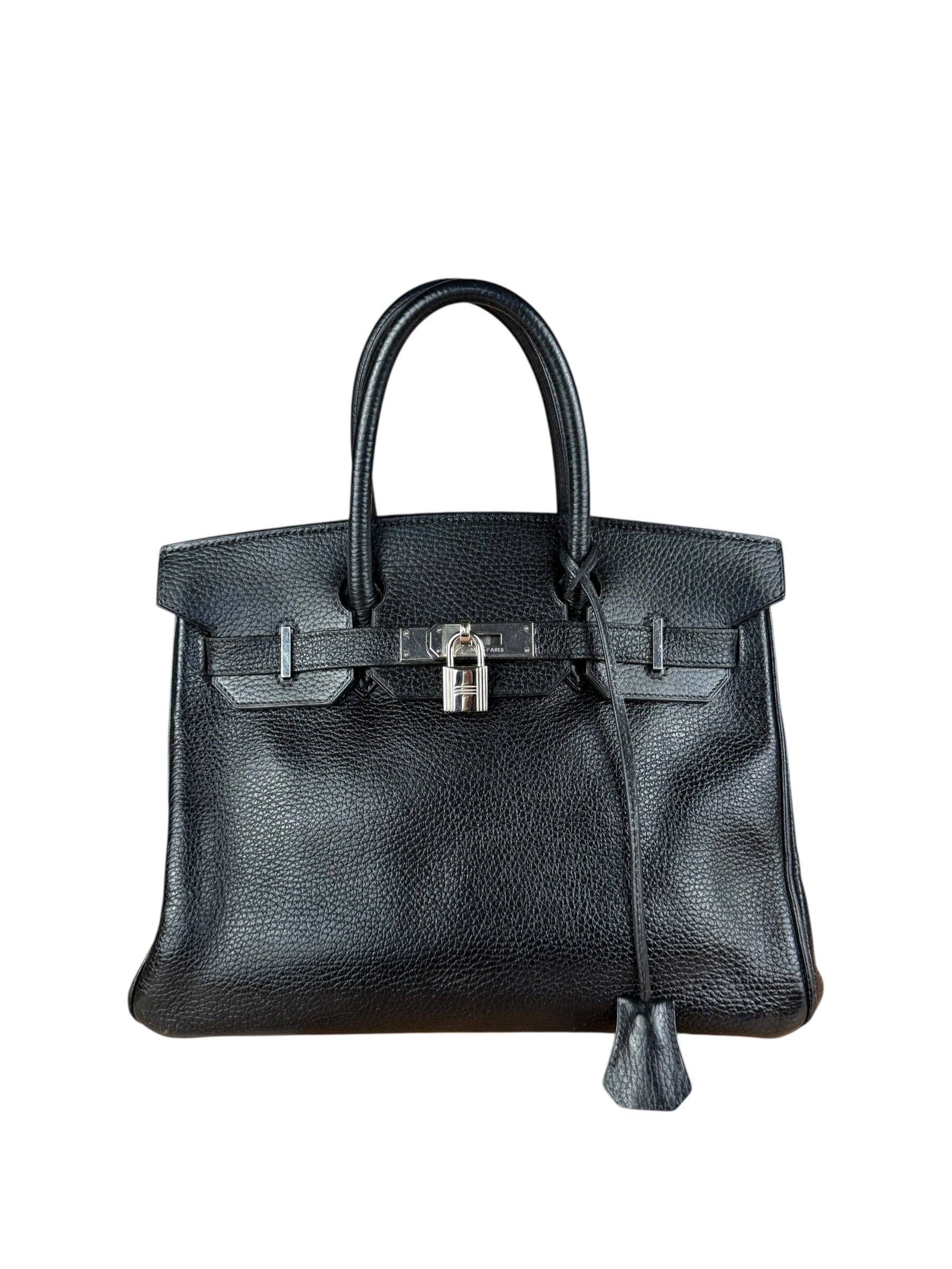 Hermes Birkin 30 Black Togo Leather Handbag 2002