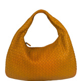 Bottega Veneta Orange Leather Intercciato Hobo Bag