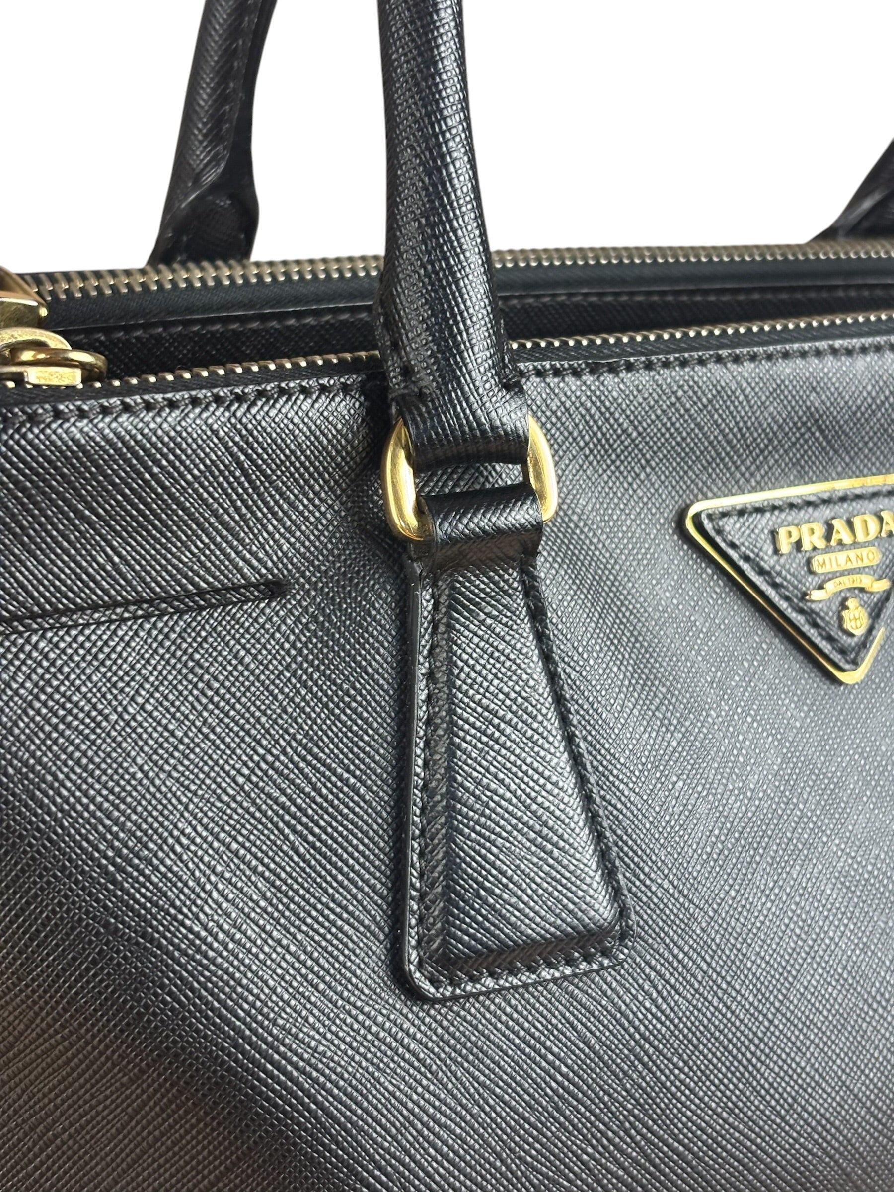 Prada Black Galleria Saffiano Leather Tote