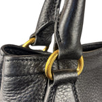 Prada Black Leather Vitello Daino 2Way Handbag
