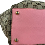 Gucci GG Pink Leather Canvas Eclipse Tote Bag