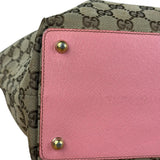 Gucci GG Pink Leather Canvas Eclipse Tote Bag