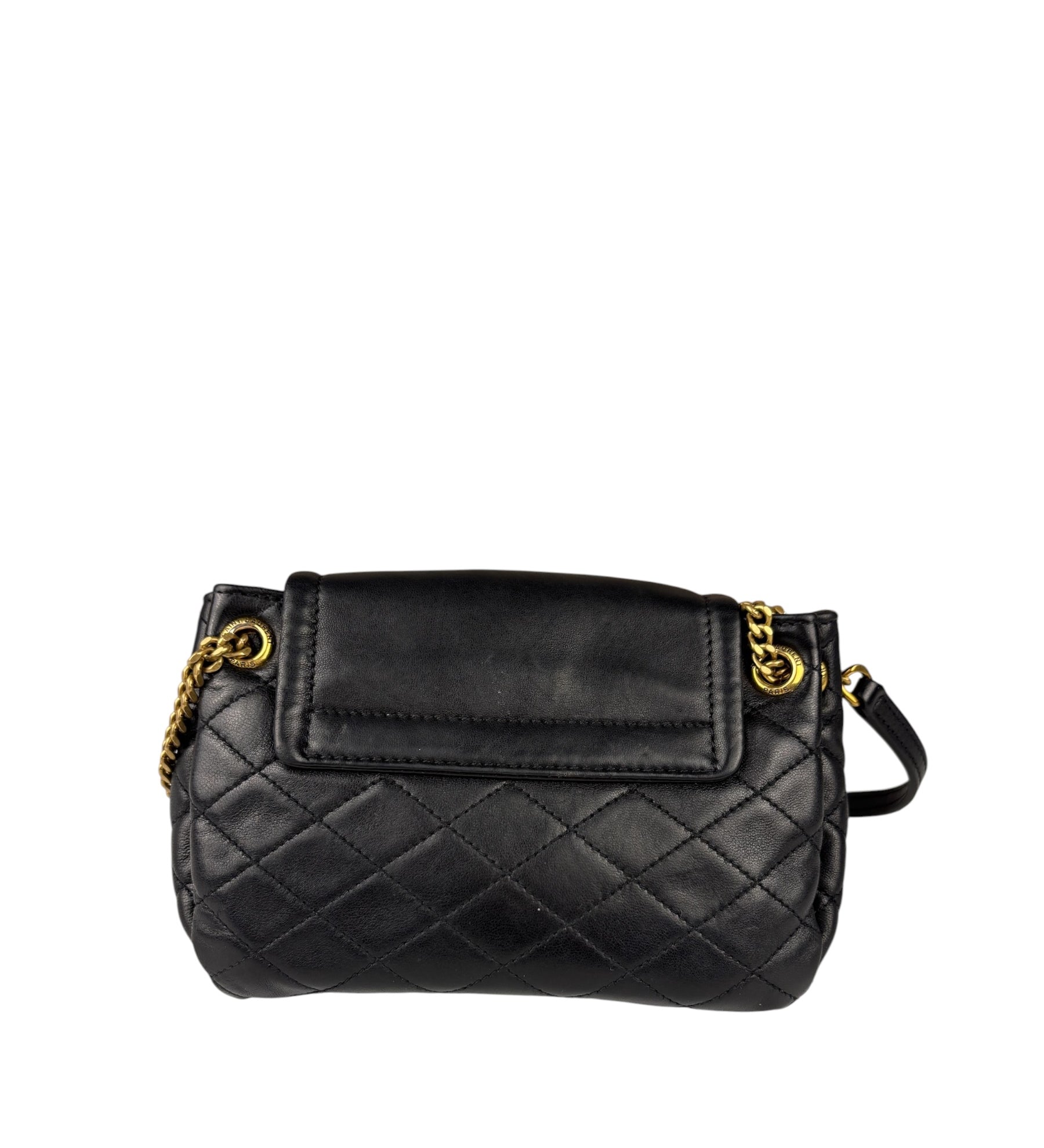 Saint Laurent Black Nolita Matelasse Leather Shoulder Bag