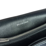 Balenciaga Crush Sling Shoulder Bag Black Leather