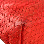 Bottega Veneta Red Leather Intrecciato Garda Woven Hobo Bag